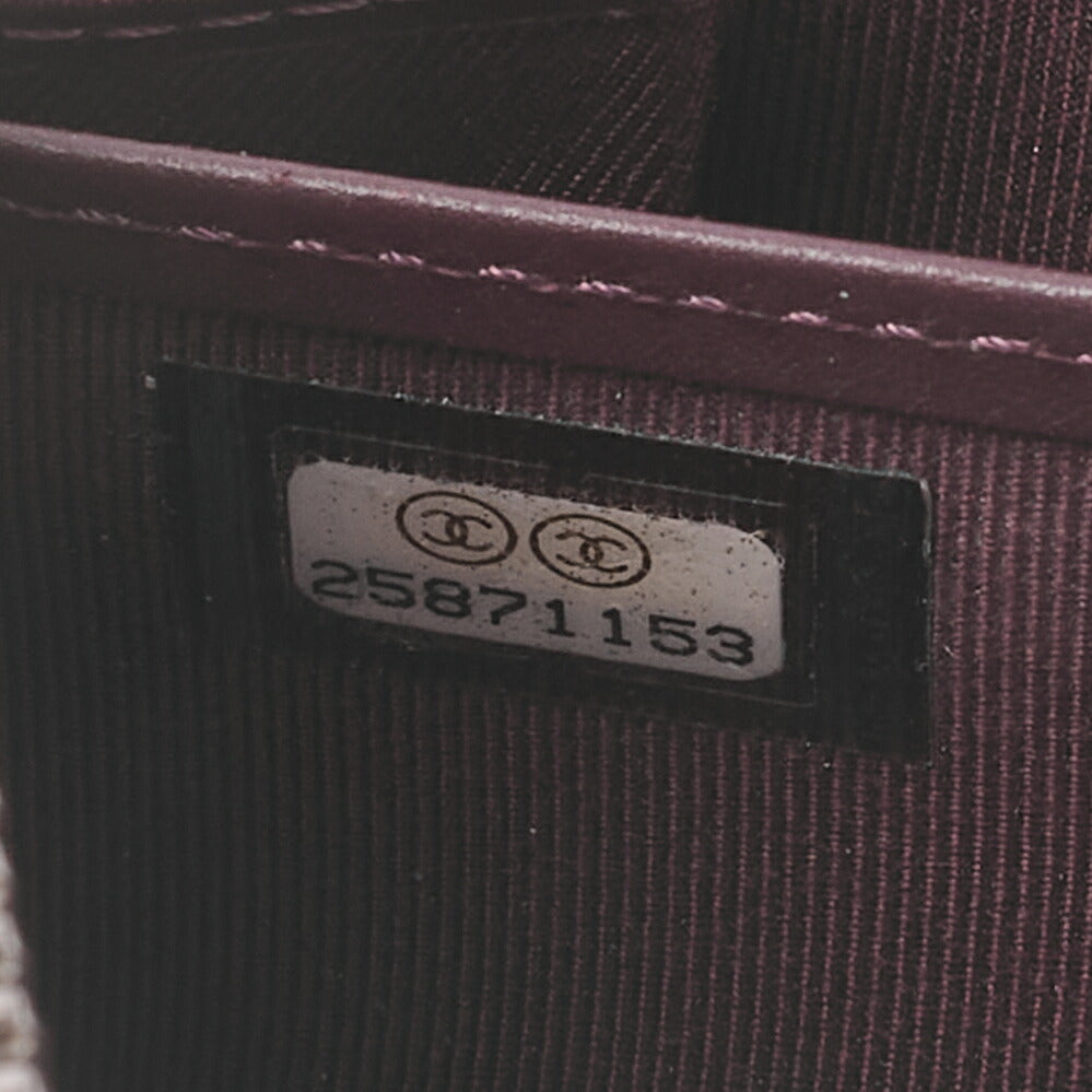 CHANEL Matrasse Round Long Wallet Caviar Skin Black Women's Wallet Silver-Tone Hardware, Pre-Owned