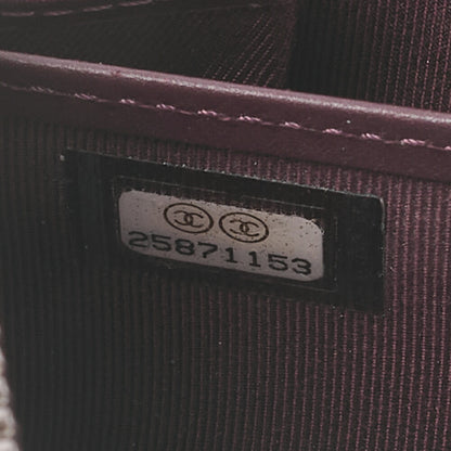 CHANEL Matrasse Round Long Wallet Caviar Skin Black Women's Wallet Silver-Tone Hardware, Pre-Owned