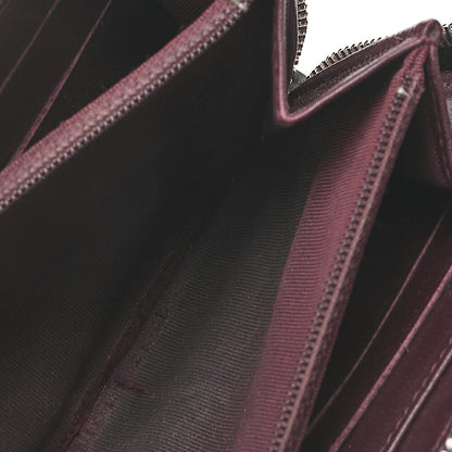 CHANEL Matlasse Round Long Wallet Caviar Skin Black (Silver Fittings) Women's Wallet Wallet [Used] [Free Shipping]