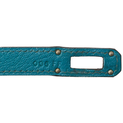 HERMES Kelly Wallet 2-Fold Long Wallet Chevre Verrone Vertverone Women's Wallet Silver-Tone Hardware, Pre-Owned