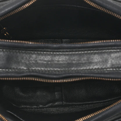CHANEL チェーンショルダーバッグ マトラッセ ココマーク ラムスキン ボールチャーム 黒 ゴールド金具 中古