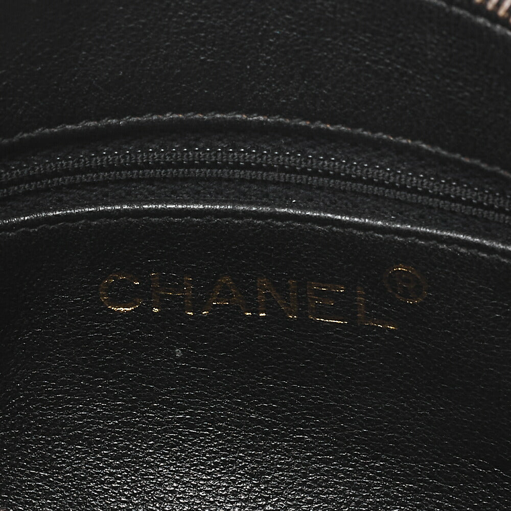 CHANEL チェーンショルダーバッグ マトラッセ ココマーク ラムスキン ボールチャーム 黒 ゴールド金具 中古