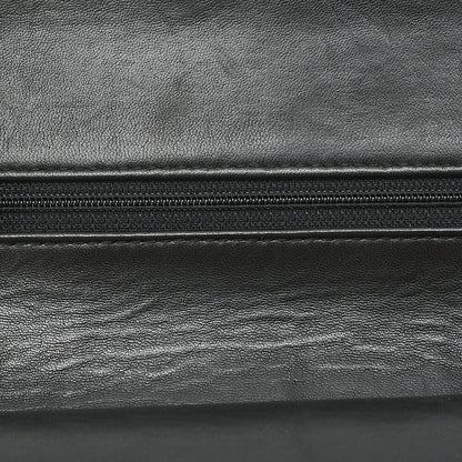 CHANEL Chain Shoulder Bag Matelasse Double Flap 25cm Lambskin Black Gold-Tone Hardware, Pre-Owned