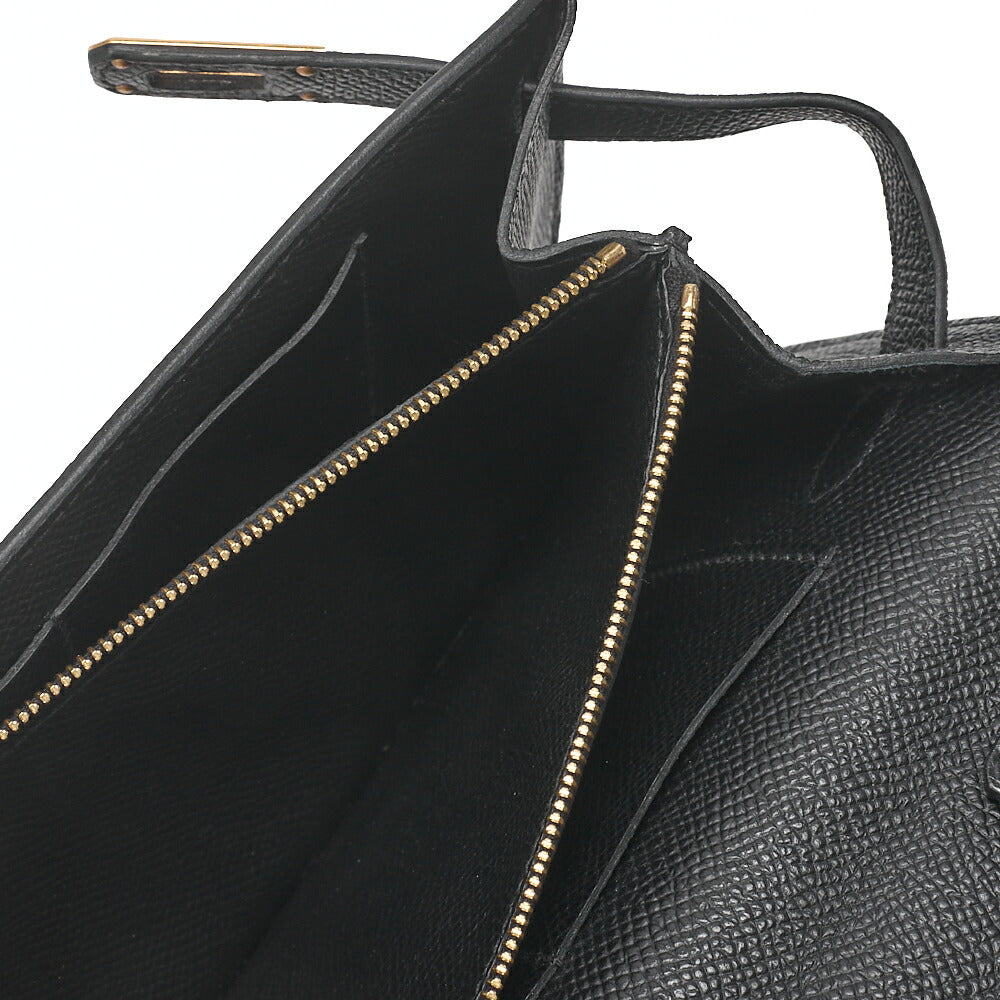 HERMES Kelly Wallet 2-Fold Long Wallet Togo Epson Black Gold-Tone Hardware, Pre-Owned