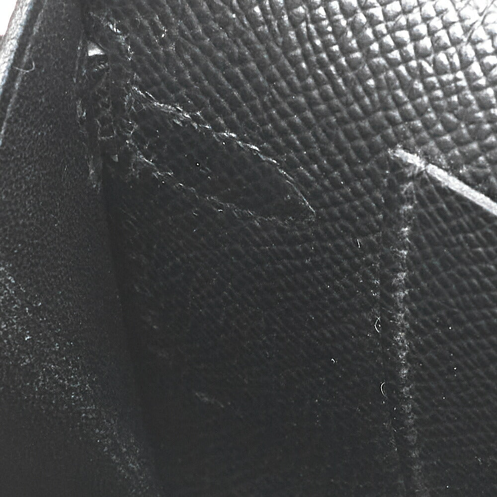 HERMES Kelly Wallet 2-Fold Long Wallet Togo Epson Black Gold-Tone Hardware, Pre-Owned