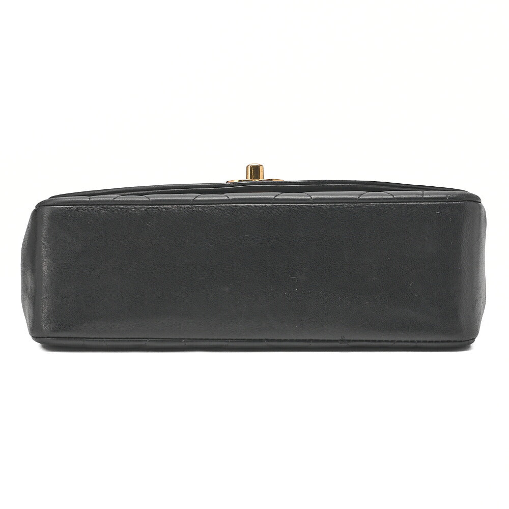 CHANEL Matelasse Diana Flap 25cm Chain Shoulder Lambskin Black Gold-Tone Hardware, Pre-Owned