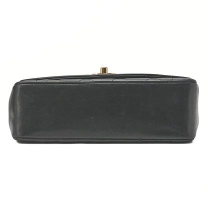 CHANEL Matelasse Diana Flap 25cm Chain Shoulder Lambskin Black Gold-Tone Hardware, Pre-Owned