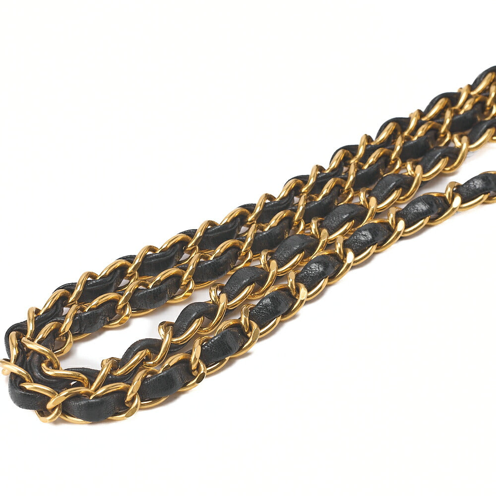 CHANEL Matelasse Diana Flap 25cm Chain Shoulder Lambskin Black Gold-Tone Hardware, Pre-Owned