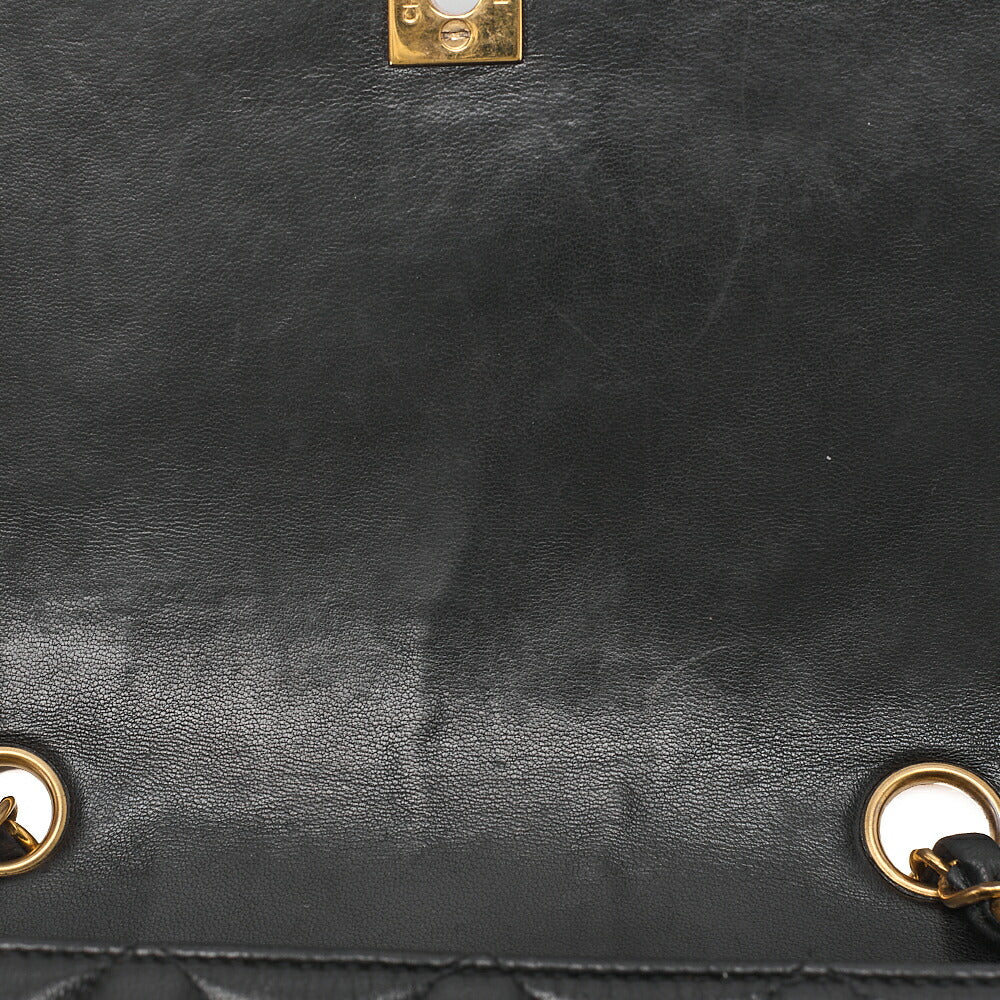 CHANEL Matelasse Diana Flap 25cm Chain Shoulder Lambskin Black Gold-Tone Hardware, Pre-Owned