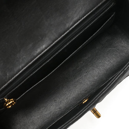 CHANEL Matelasse Diana Flap 25cm Chain Shoulder Lambskin Black Gold-Tone Hardware, Pre-Owned