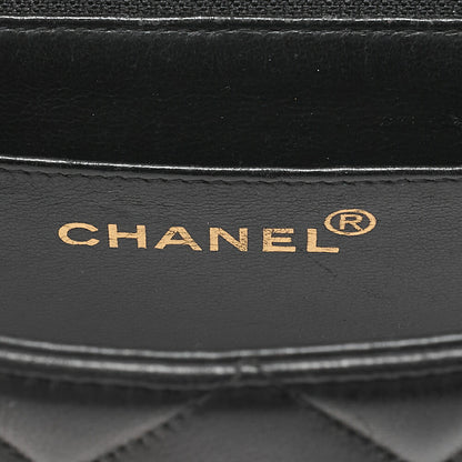CHANEL Matelasse Diana Flap 25cm Chain Shoulder Lambskin Black Gold-Tone Hardware, Pre-Owned