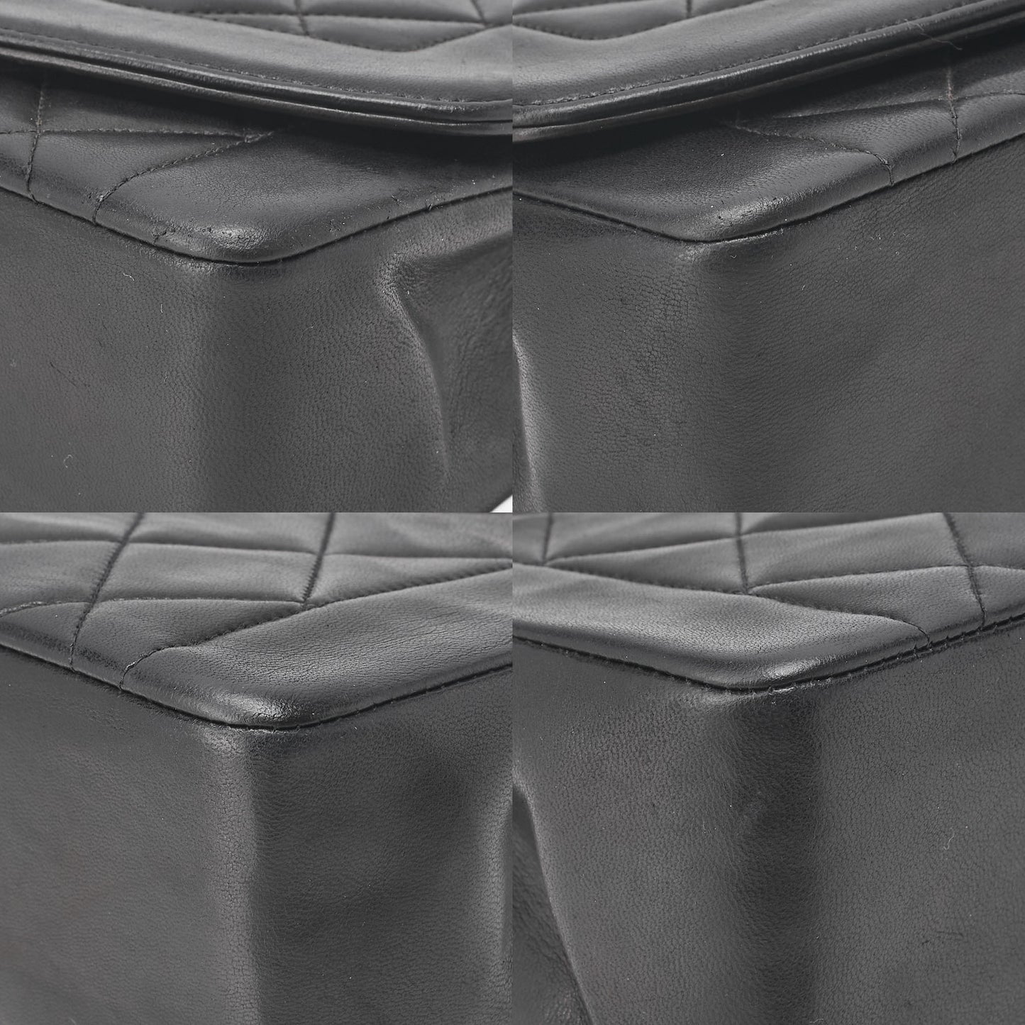 CHANEL Matelasse Diana Flap 25cm Chain Shoulder Lambskin Black Gold-Tone Hardware, Pre-Owned