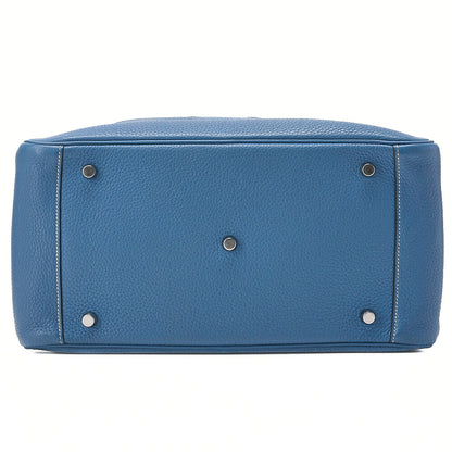 HERMES Lindy 34 Shoulder Bag Tryon Clemence Blue Jean Blue Jean Silver-Tone Hardware, Pre-Owned