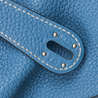 HERMES Lindy 34 Shoulder Bag Tryon Clemence Blue Jean Blue Jean Silver-Tone Hardware, Pre-Owned