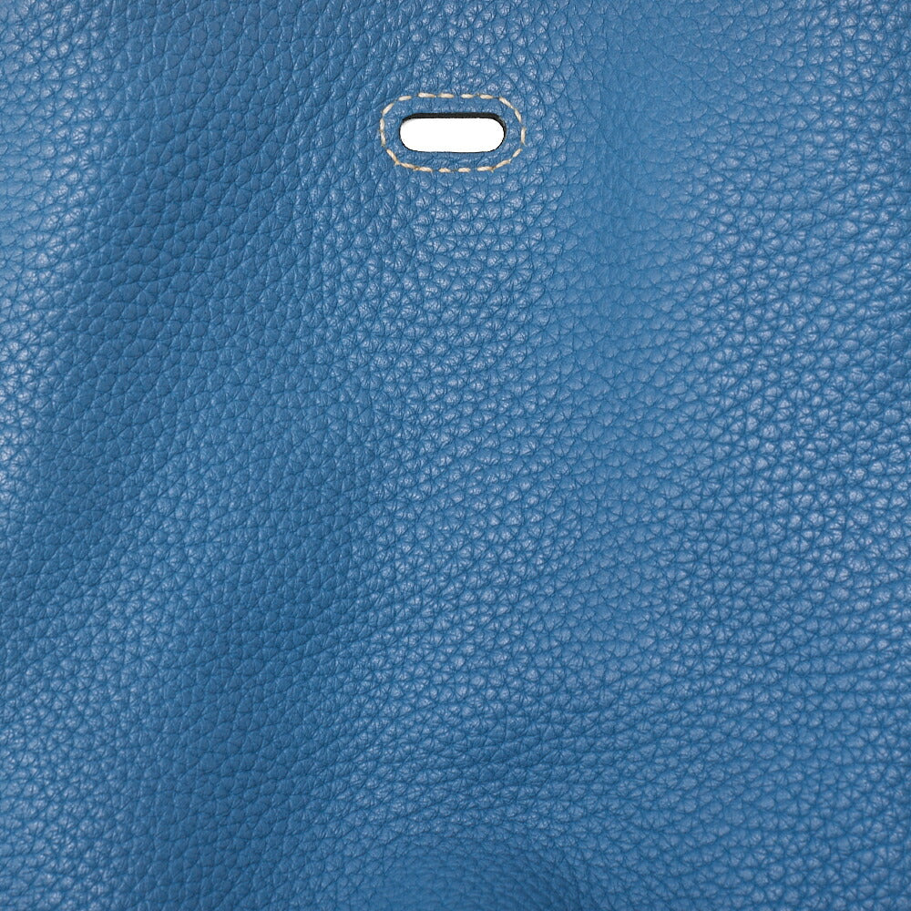 HERMES Lindy 34 Shoulder Bag Tryon Clemence Blue Jean Blue Jean Silver-Tone Hardware, Pre-Owned