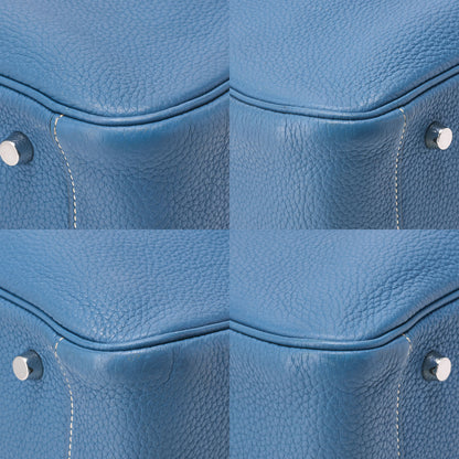 HERMES Lindy 34 Shoulder Bag Tryon Clemence Blue Jean Blue Jean Silver-Tone Hardware, Pre-Owned