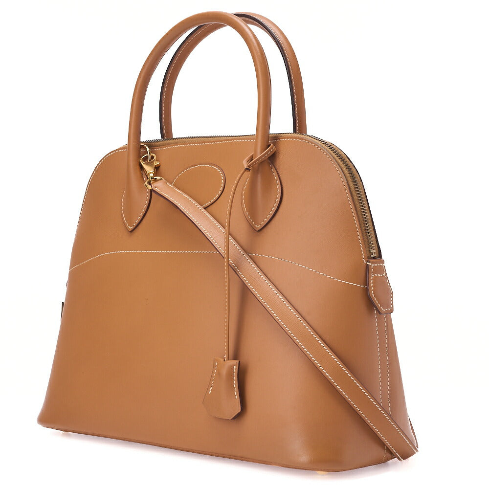 HERMES Boride 31 Handbag Shoulder Bag Chamonix Natural Gold-Tone Hardware, Pre-Owned