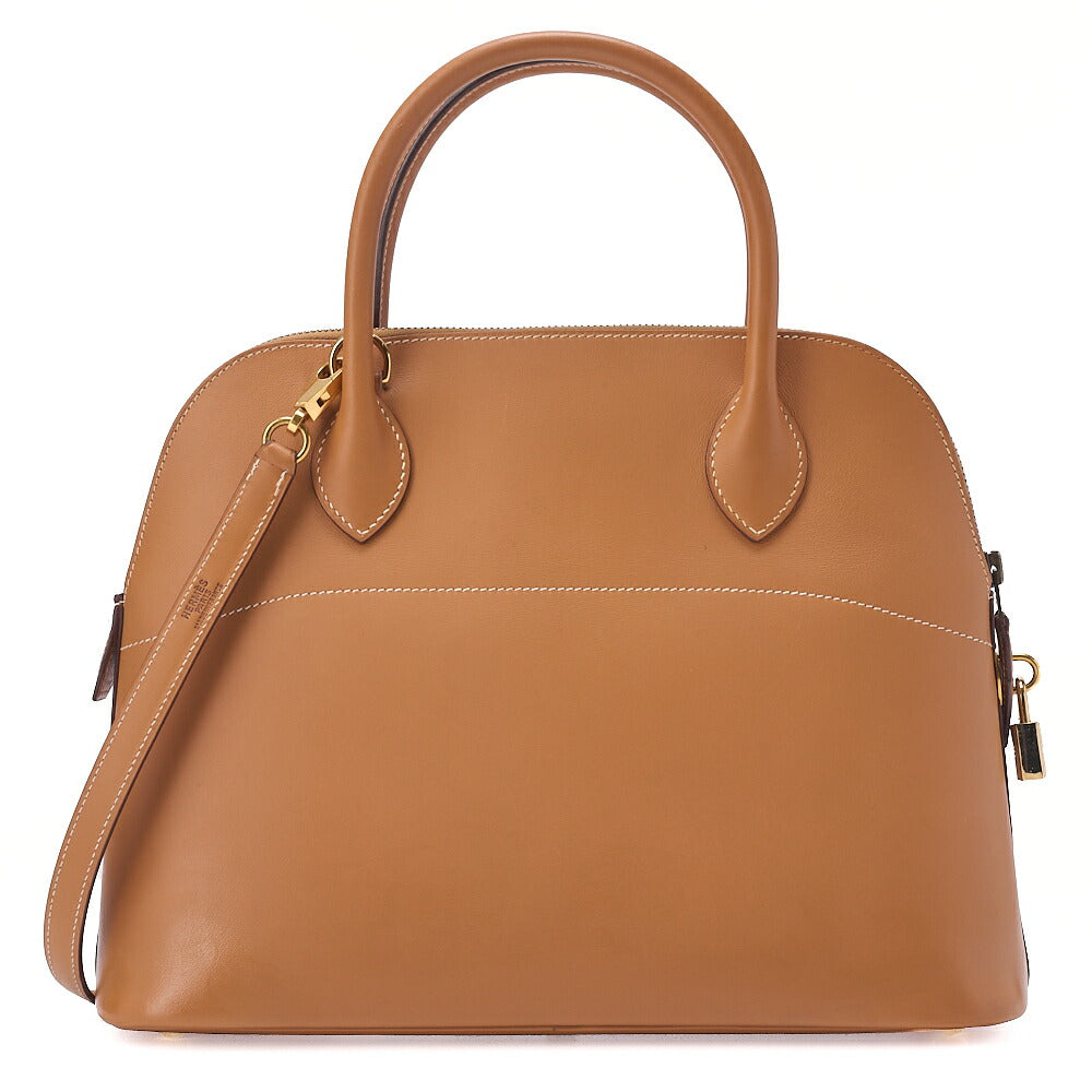 HERMES Boride 31 Handbag Shoulder Bag Chamonix Natural Gold-Tone Hardware, Pre-Owned