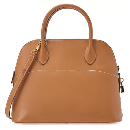 HERMES Boride 31 Handbag Shoulder Bag Chamonix Natural Gold-Tone Hardware, Pre-Owned