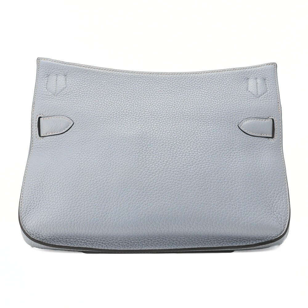 HERMES Gypsy 31 Shoulder Bag Thillon Clemence Blue Run Silver-Tone Hardware, Pre-Owned