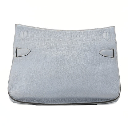 HERMES Gypsy 31 Shoulder Bag Thillon Clemence Blue Run Silver-Tone Hardware, Pre-Owned