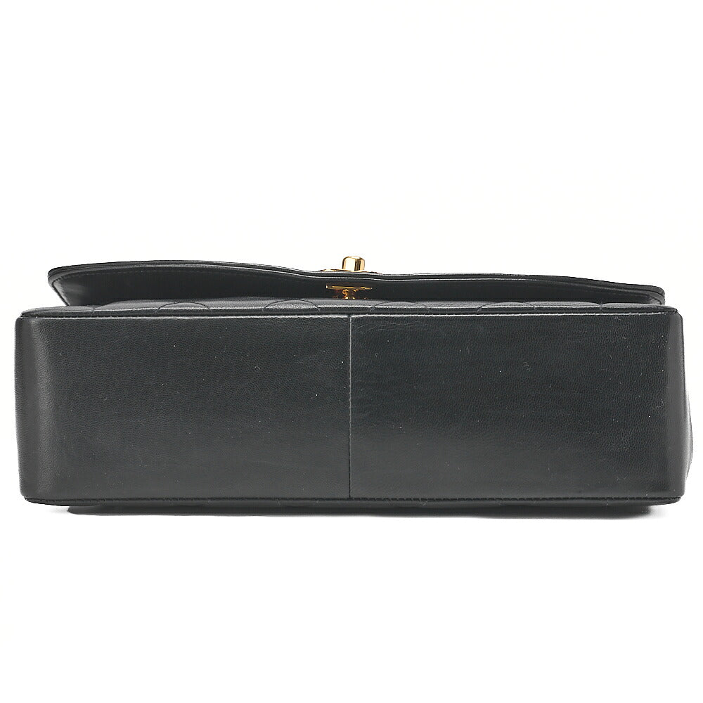 CHANEL Shoulder Bag Matelasse Lambskin Diana 24cm Flap Chain Shoulder Black Gold-Tone Hardware, Pre-Owned
