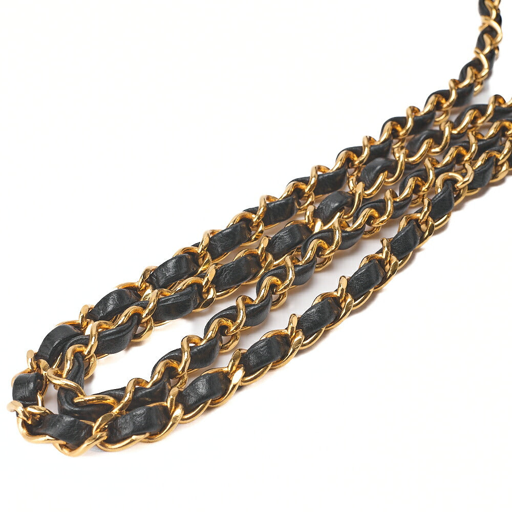 CHANEL Shoulder Bag Matelasse Lambskin Diana 24cm Flap Chain Shoulder Black Gold-Tone Hardware, Pre-Owned