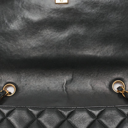 CHANEL Shoulder Bag Matelasse Lambskin Diana 24cm Flap Chain Shoulder Black Gold-Tone Hardware, Pre-Owned