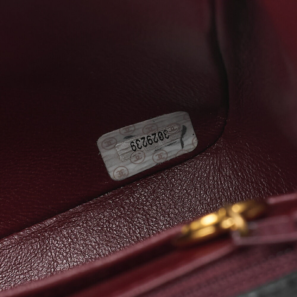 CHANEL Shoulder Bag Matelasse Lambskin Diana 24cm Flap Chain Shoulder Black Gold-Tone Hardware, Pre-Owned