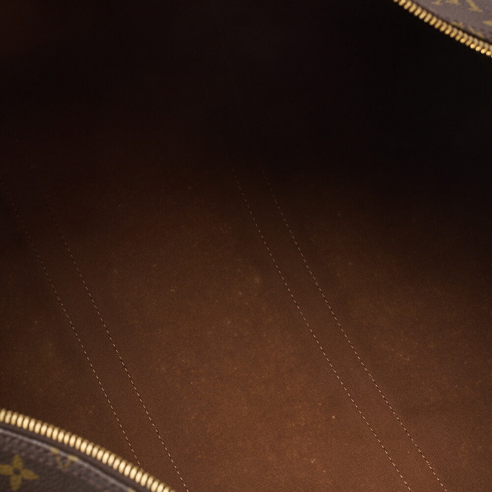 LOUIS VUITTON Louis Vuitton Monogram Keepol Handbag 50 Boston Bag M41416 Brown Gold-Tone Hardware, Pre-Owned