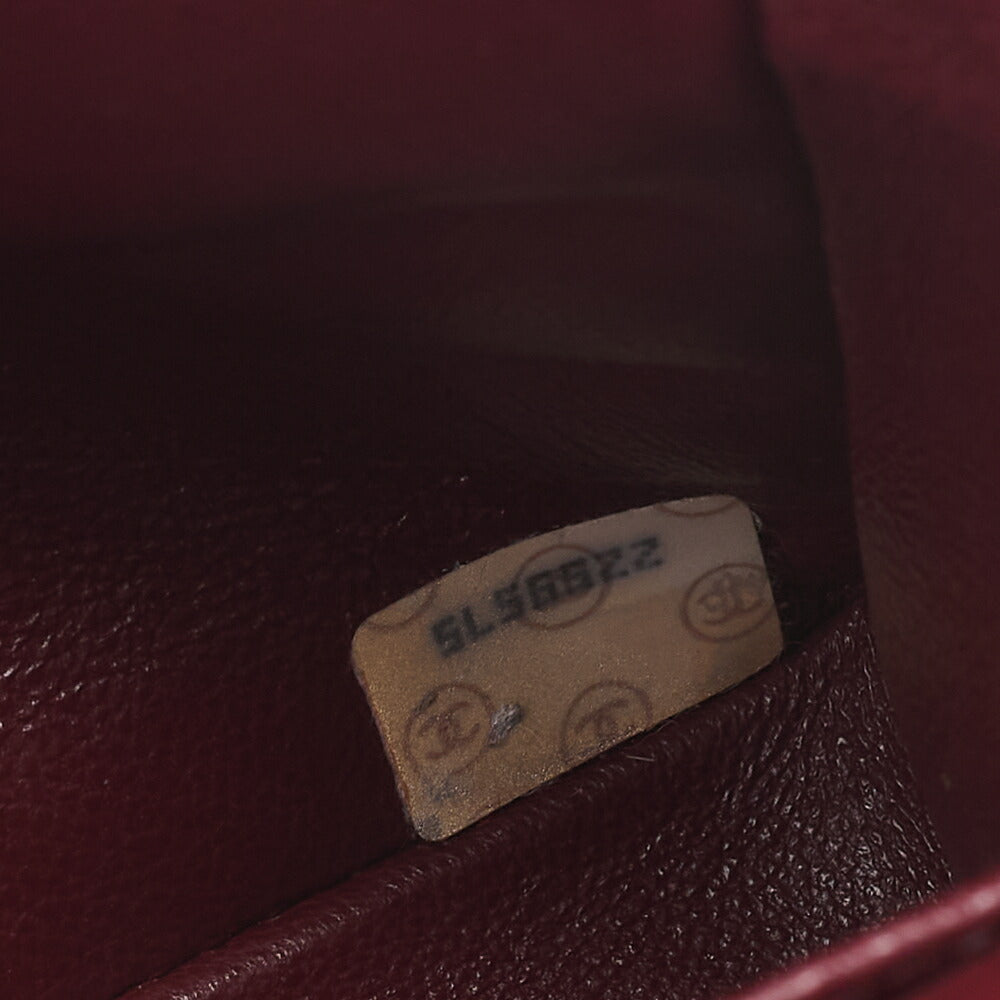 CHANEL Matelasse Double Flap 23cm Chain Shoulder Lambskin Black Gold-Tone Hardware, Pre-Owned