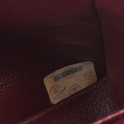 CHANEL Matelasse Double Flap 23cm Chain Shoulder Lambskin Black Gold-Tone Hardware, Pre-Owned