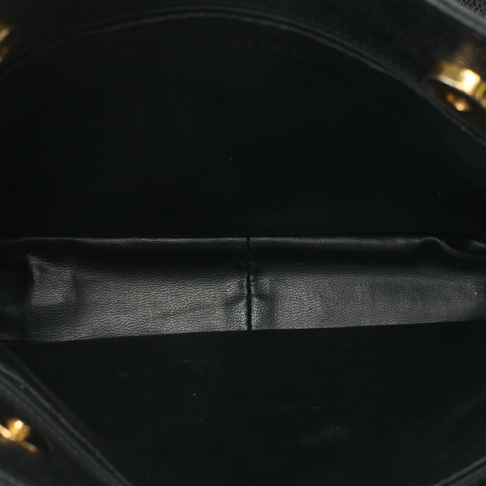 CHANEL Shoulder Bag Tote Bag Caviar Skin Matelasse Ball Charm Black  Gold-Tone Hardware, Pre-Owned