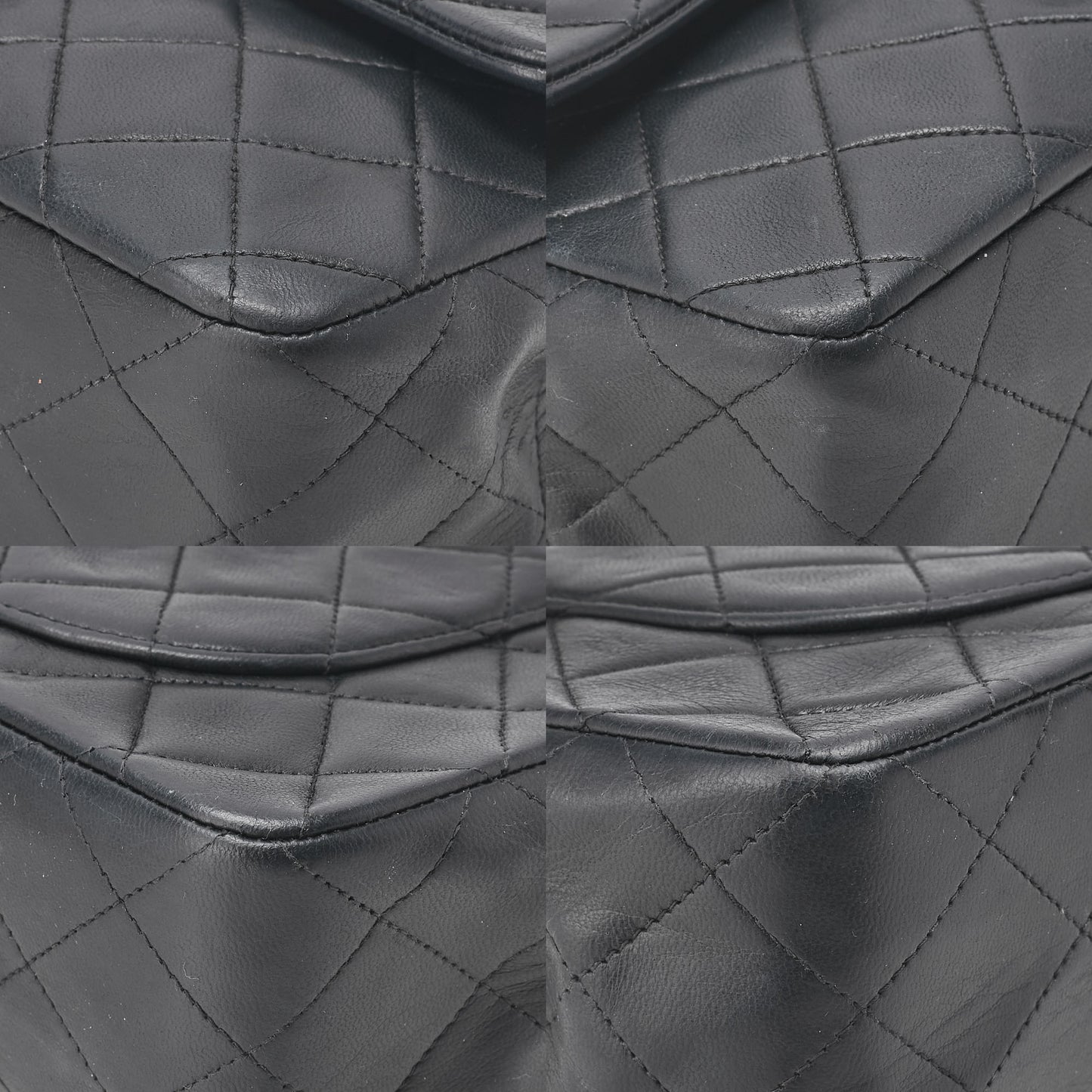 CHANEL Chain Shoulder Bag Matelasse Double Flap 23cm Lambskin Black Gold-Tone Hardware, Pre-Owned