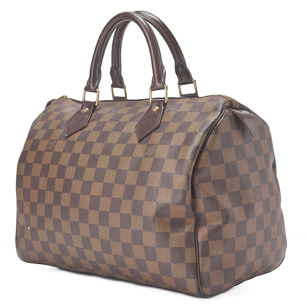 LOUIS VUITTON Louis Vuitton Damier Speedy 30 Handbag N41531 Brown Gold-Tone Hardware, Pre-Owned