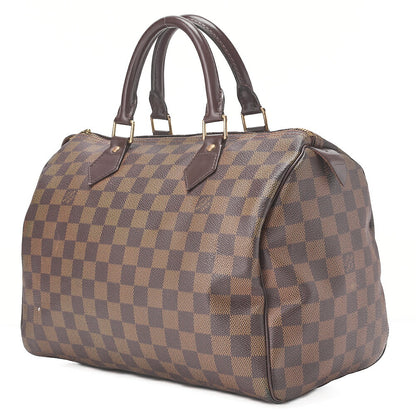 LOUIS VUITTON Louis Vuitton Damier Speedy 30 Handbag N41531 Brown Gold-Tone Hardware, Pre-Owned