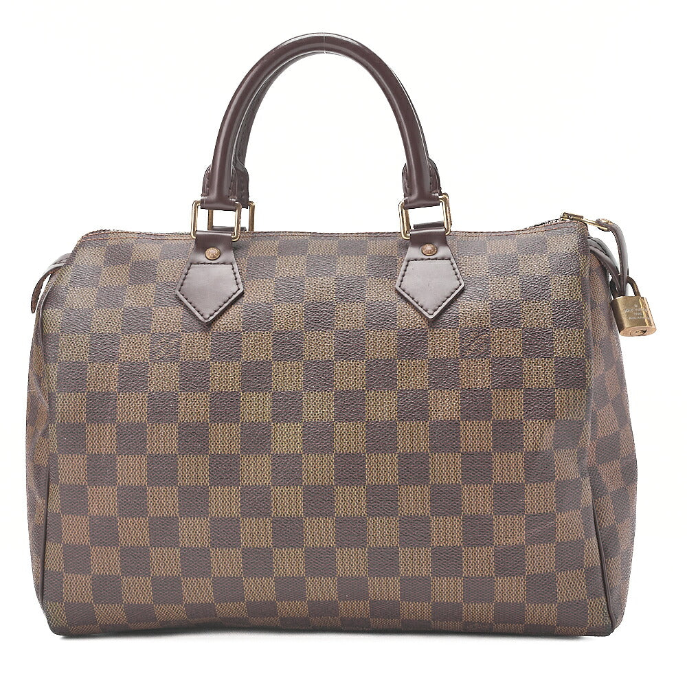 LOUIS VUITTON Louis Vuitton Damier Speedy 30 Handbag N41531 Brown Gold-Tone Hardware, Pre-Owned