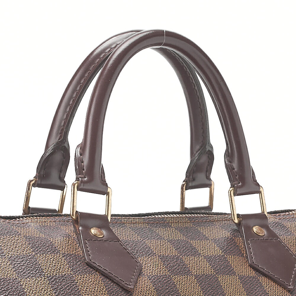 LOUIS VUITTON Louis Vuitton Damier Speedy 30 Handbag N41531 Brown Gold-Tone Hardware, Pre-Owned