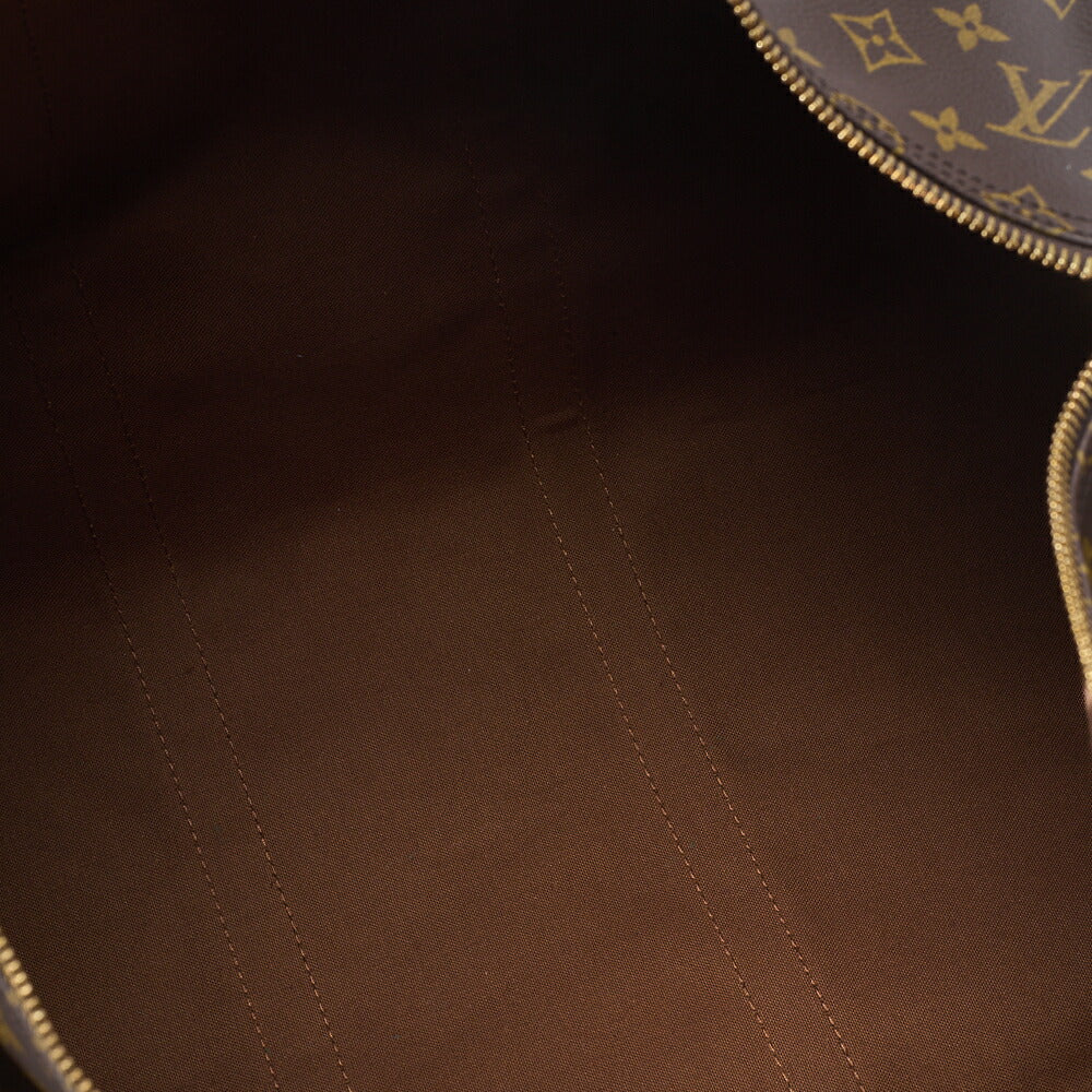 LOUIS VUITTON Louis Vuitton Monogram Keepol Handbaag 55 Boston Bag M12634 Brown Gold-Tone Hardware, Pre-Owned