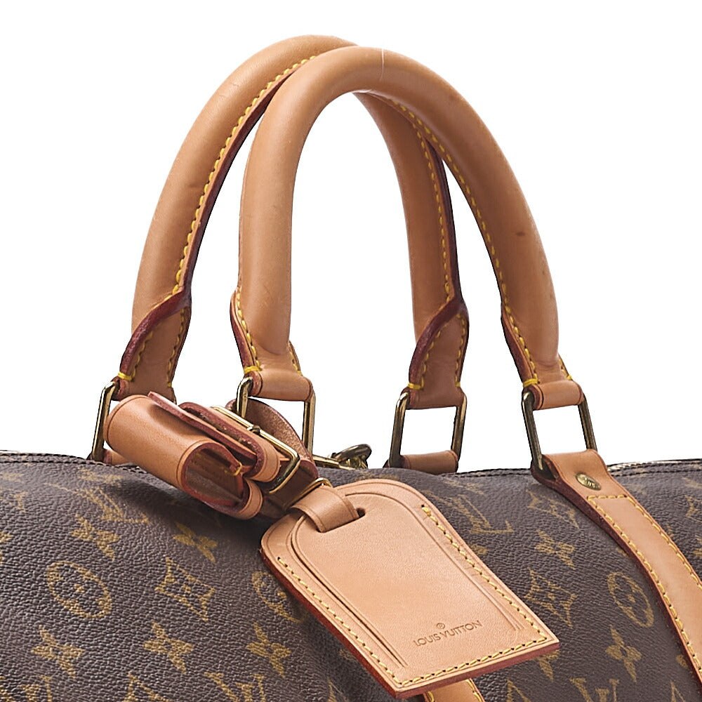 LOUIS VUITTON Louis Vuitton Monogram Keepol Handbag 55 Boston Bag M12634 Brown Gold-Tone Hardware, Pre-Owned