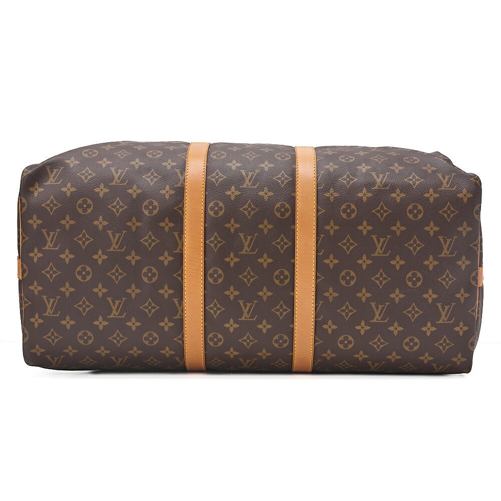 LOUIS VUITTON Louis Vuitton Monogram Keepol Handbag 55 Boston Bag M12634 Brown Gold-Tone Hardware, Pre-Owned