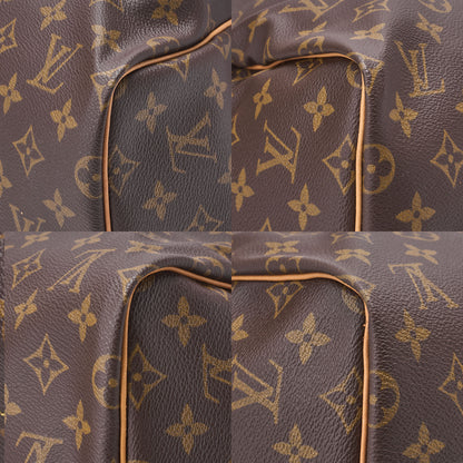 LOUIS VUITTON Louis Vuitton Monogram Keepol Handbag 55 Boston Bag M12634 Brown Gold-Tone Hardware, Pre-Owned