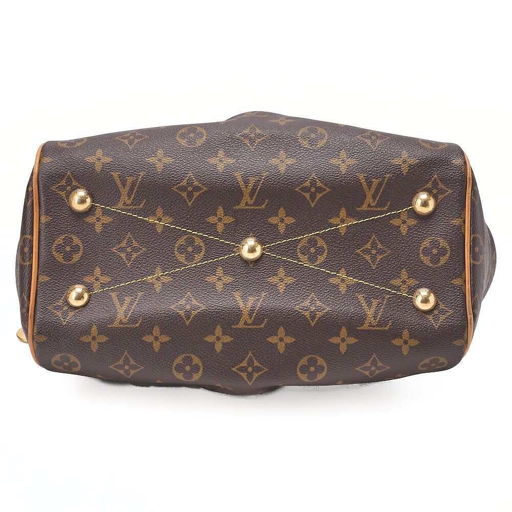 LOUIS VUITTON Louis Vuitton Monogram Tivoli PM Handbag Brown M40143 Gold-Tone Hardware, Pre-Owned