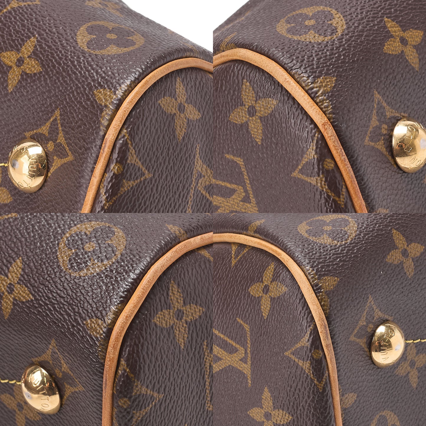 LOUIS VUITTON Louis Vuitton Monogram Tivoli PM Handbag Brown M40143 Gold-Tone Hardware, Pre-Owned
