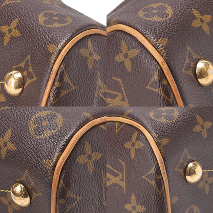 LOUIS VUITTON Louis Vuitton Monogram Tivoli PM Handbag Brown M40143 Gold-Tone Hardware, Pre-Owned