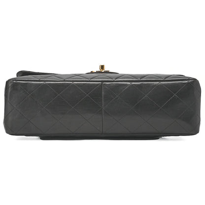 CHANEL Deca Matelasse 30 Turnlock Chain Shoulder Bag Lambskin Black Gold-Tone Hardware, Pre-Owned