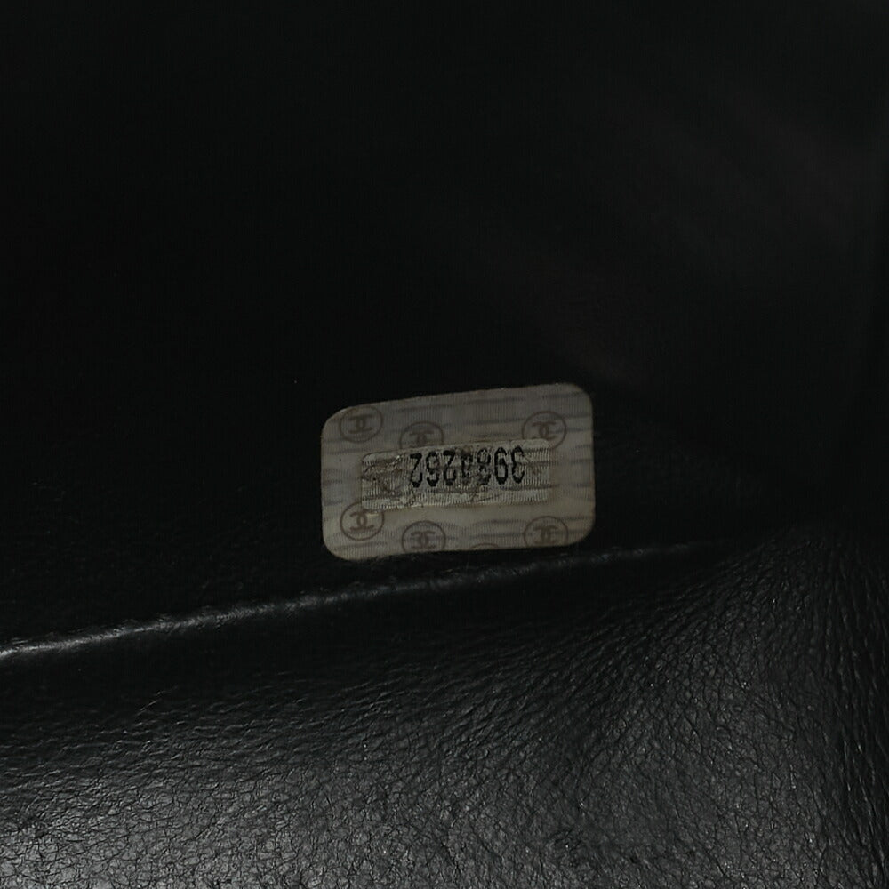 CHANEL Deca Matelasse 30 Turnlock Chain Shoulder Bag Lambskin Black Gold-Tone Hardware, Pre-Owned