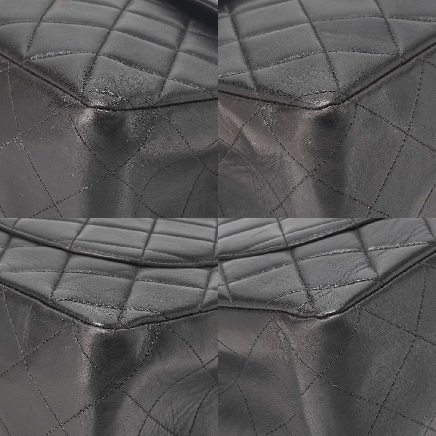 CHANEL Deca Matelasse 30 Turnlock Chain Shoulder Bag Lambskin Black Gold-Tone Hardware, Pre-Owned