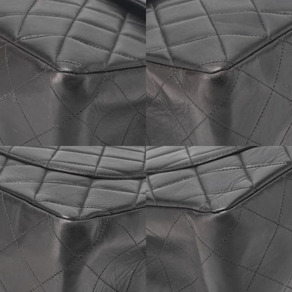 CHANEL Deca Matelasse 30 Turnlock Chain Shoulder Bag Lambskin Black Gold-Tone Hardware, Pre-Owned