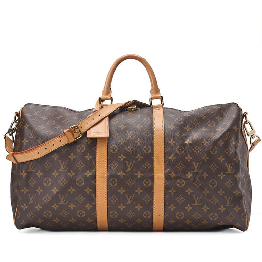 LOUIS VUITTON Louis Vuitton Monogram Keepol Handi?re 55 Boston Bag M12634 Brown Gold-Tone Hardware, Pre-Owned
